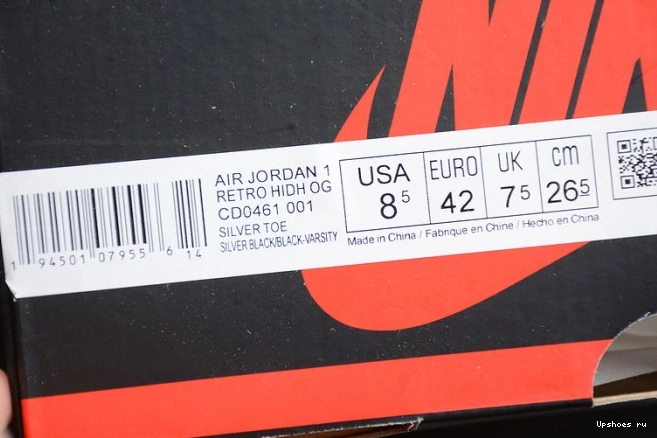 OG Air 1 “Silver CD0461-001 WMNS Jordan High Toe” 0115